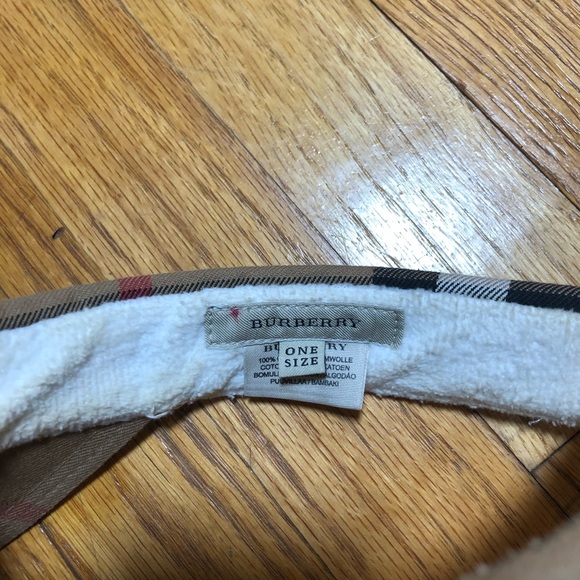 BURBERRY SUN VISOR PLAID GOLF CAP • Preowned One Size - Picture 6 of 7